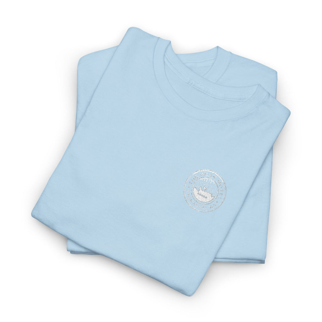 Embroidered T-Shirt — Unisex/White logo